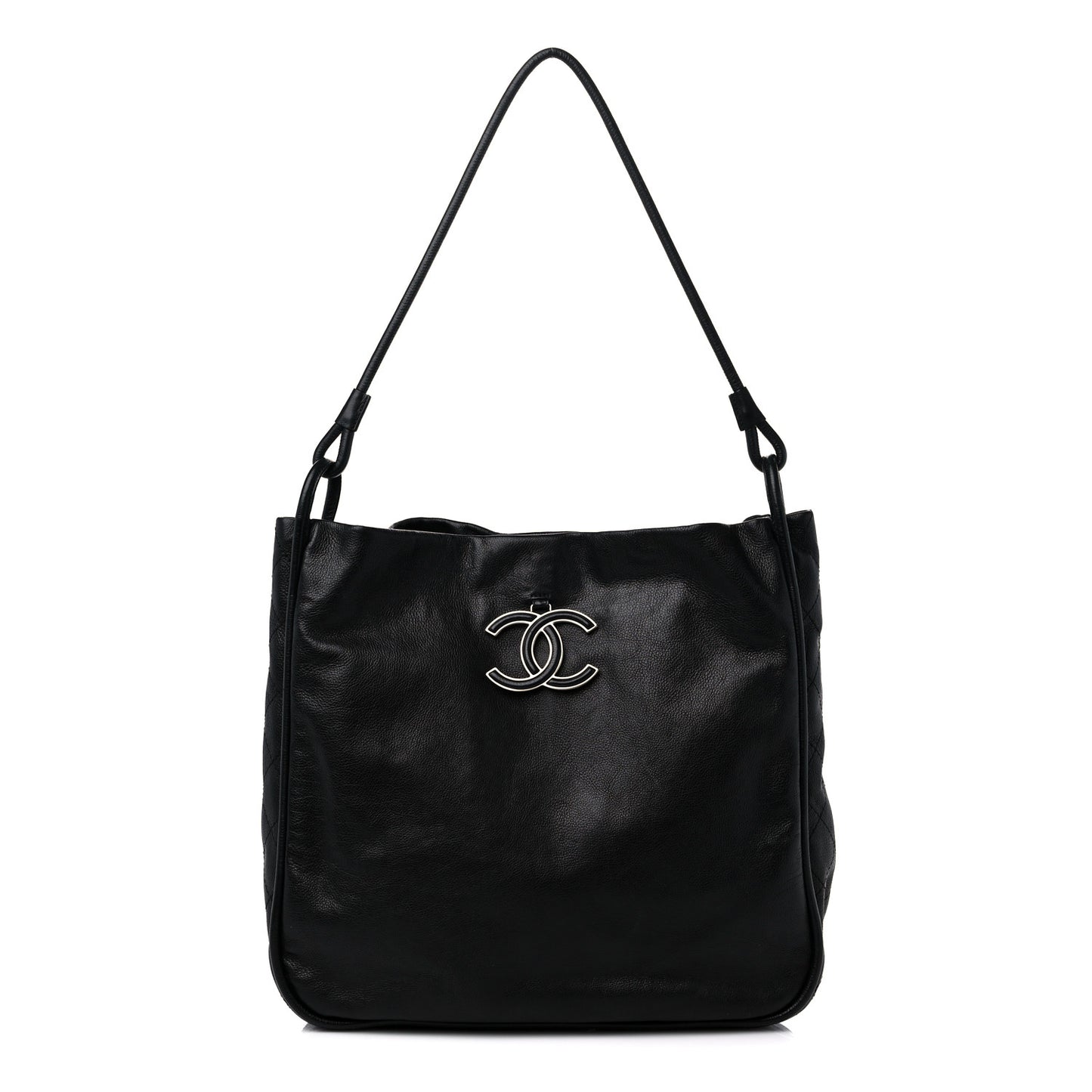 Calfskin Coco Curve Tote Black