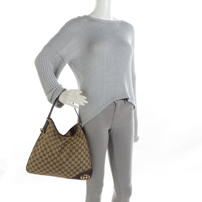 Gucci Monogram Medium New Britt Hobo Dark Brown 2 of 7