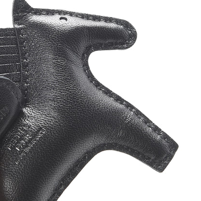 Hermes Milo Lambskin Grigri Rodeo Horse Bag Charm PM So Black 3 of 5