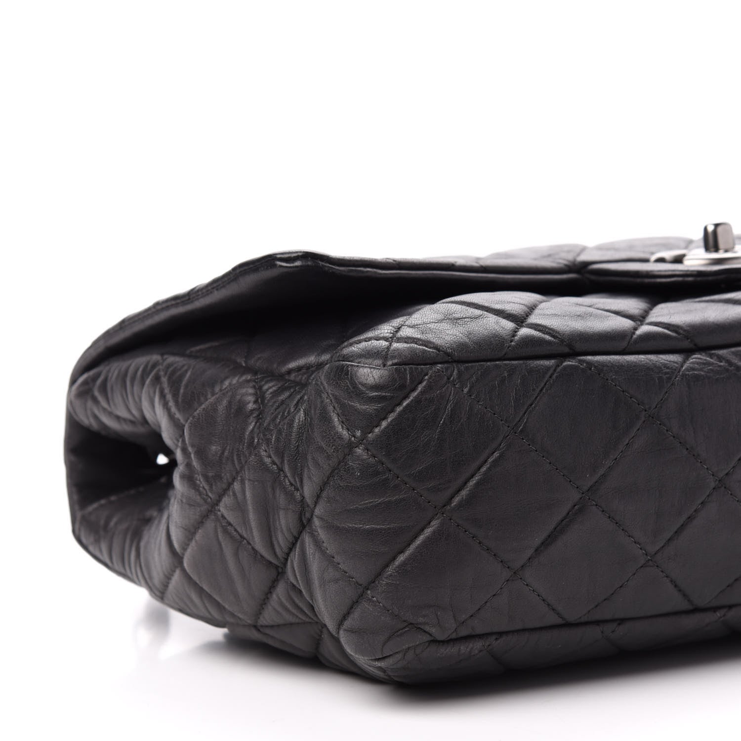 Chanel Lambskin Quilted Jumbo Single Flap Dark Grey 6 of 10