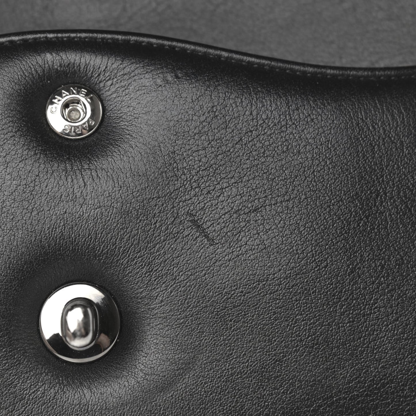 Calfskin Medium Classic Pure Double Flap Black