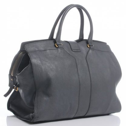 Saint Laurent Leather Large Cabas Chyc Grey 4 of 8