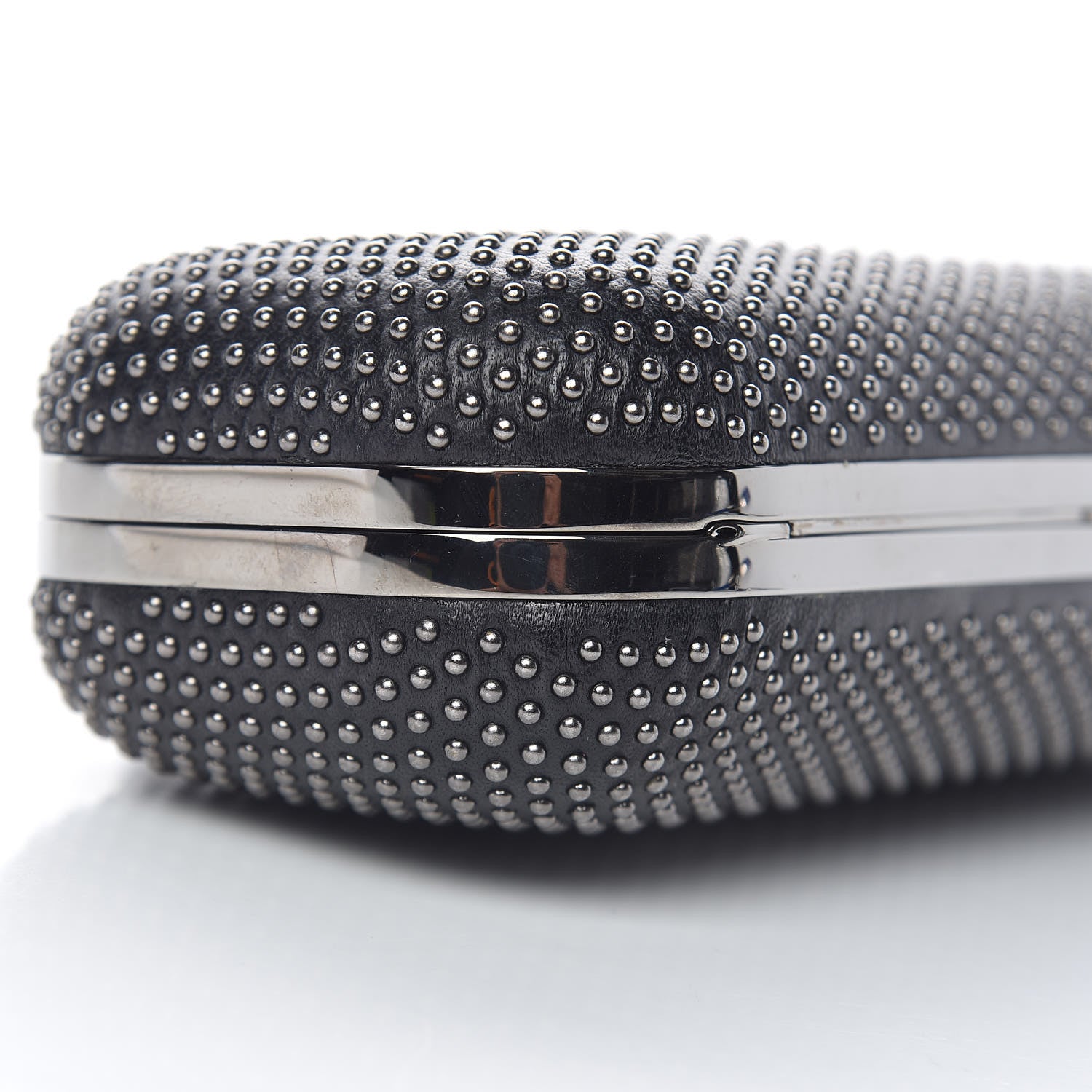 Alexander McQueen Nappa Studded Skull Knuckle Box Clutch Black 9 of 10