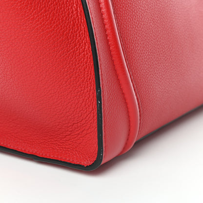 Celine Drummed Calfskin Mini Luggage Coquelicot 11 of 12