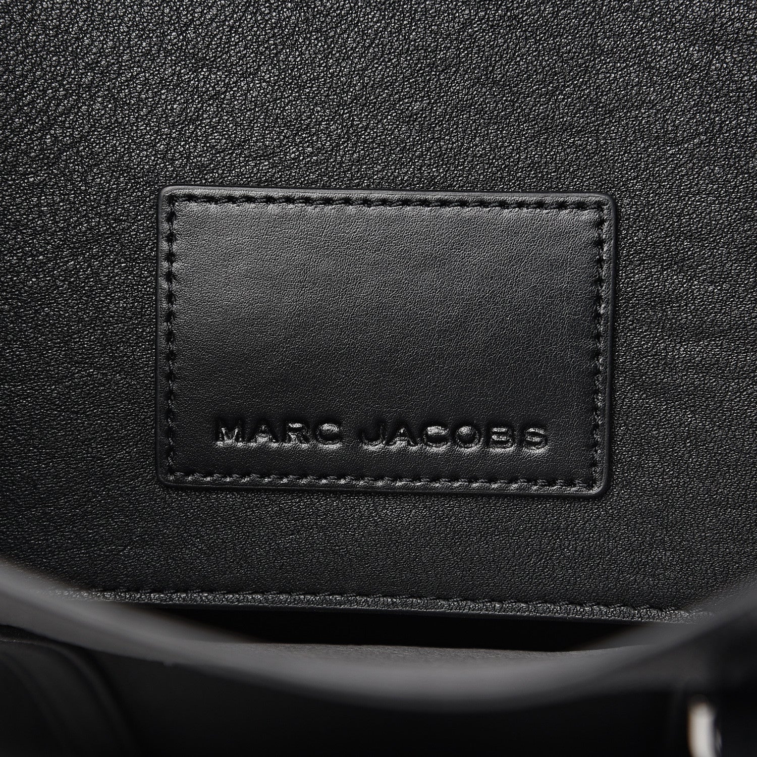 Marc Jacobs Grained Calfskin The Tag Tote Black 5 of 9