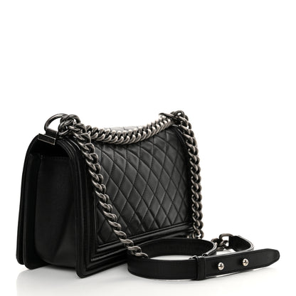 Chanel Lambskin Quilted Medium Boy Flap Black 3 of 12