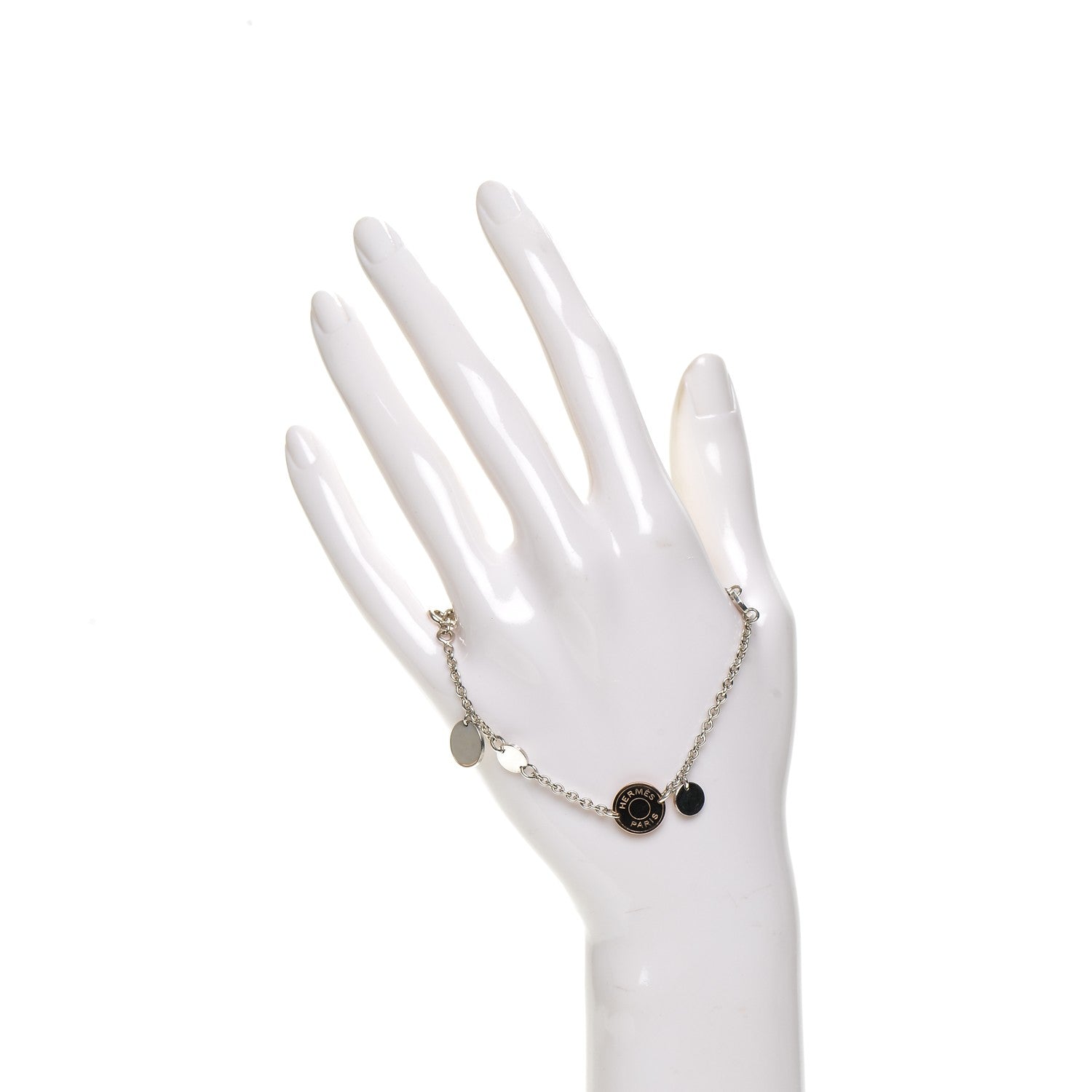 Hermes Sterling Silver 18K Rose Gold Confettis Bracelet 2 of 5