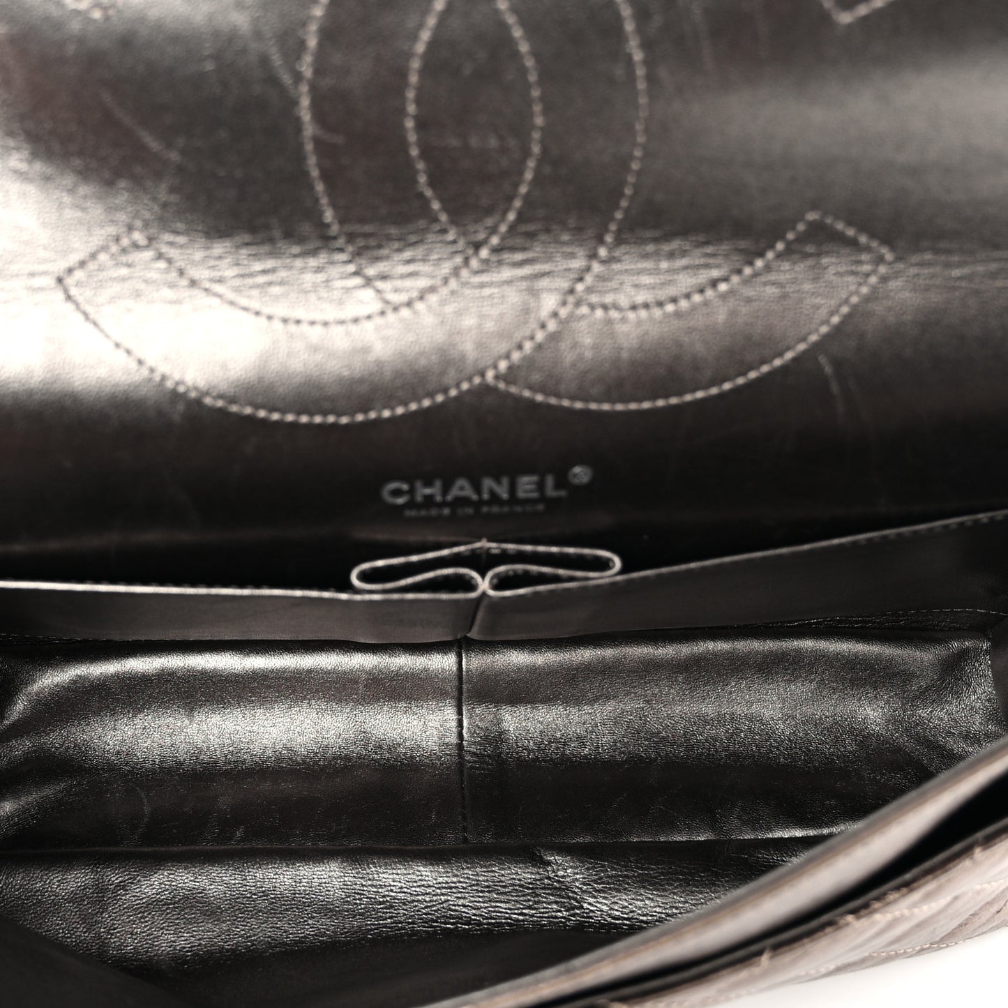 Metallic Aged Calfskin Quilted 2.55 Reissue 227 Flap Pewter