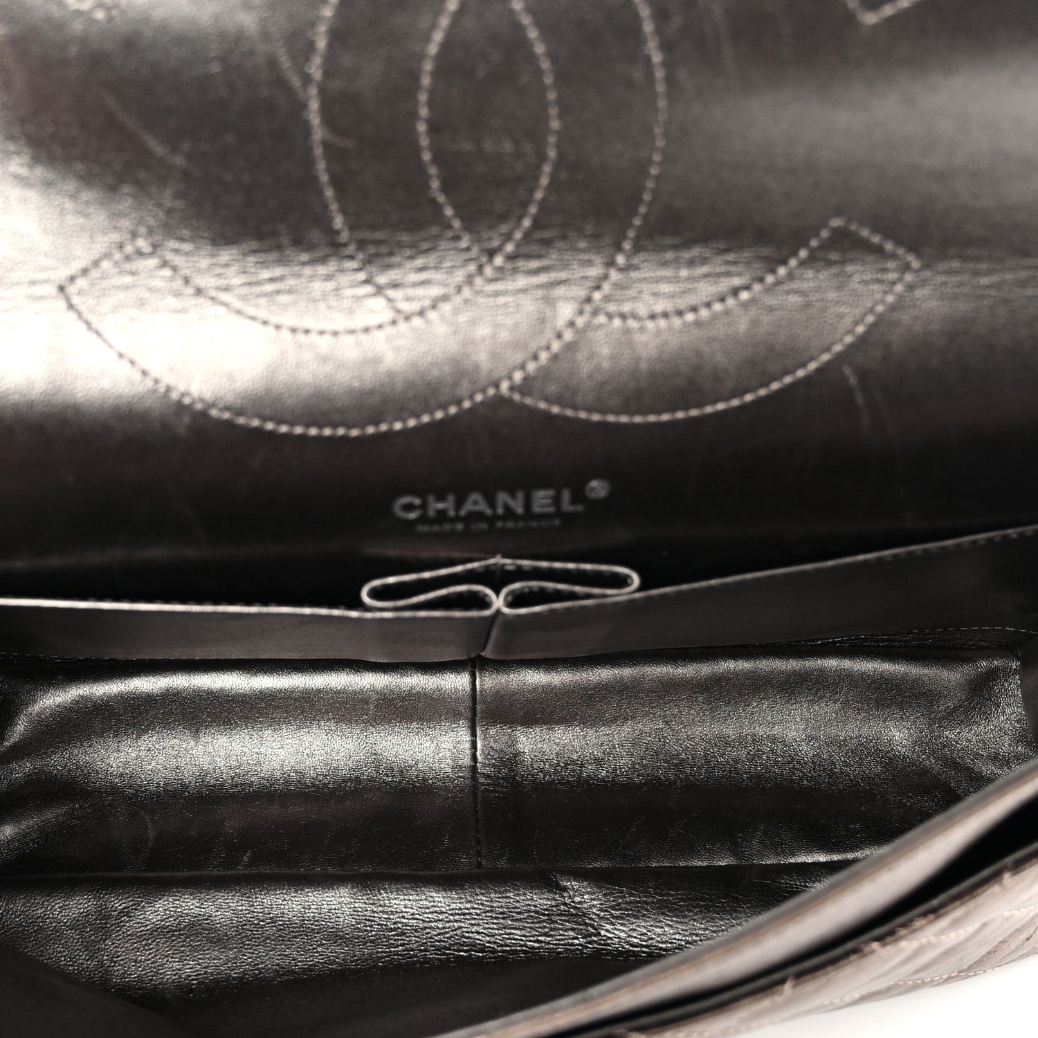 Chanel Metallic Aged Calfskin Quilted 2.55 Reissue 227 Flap Pewter 5 of 10