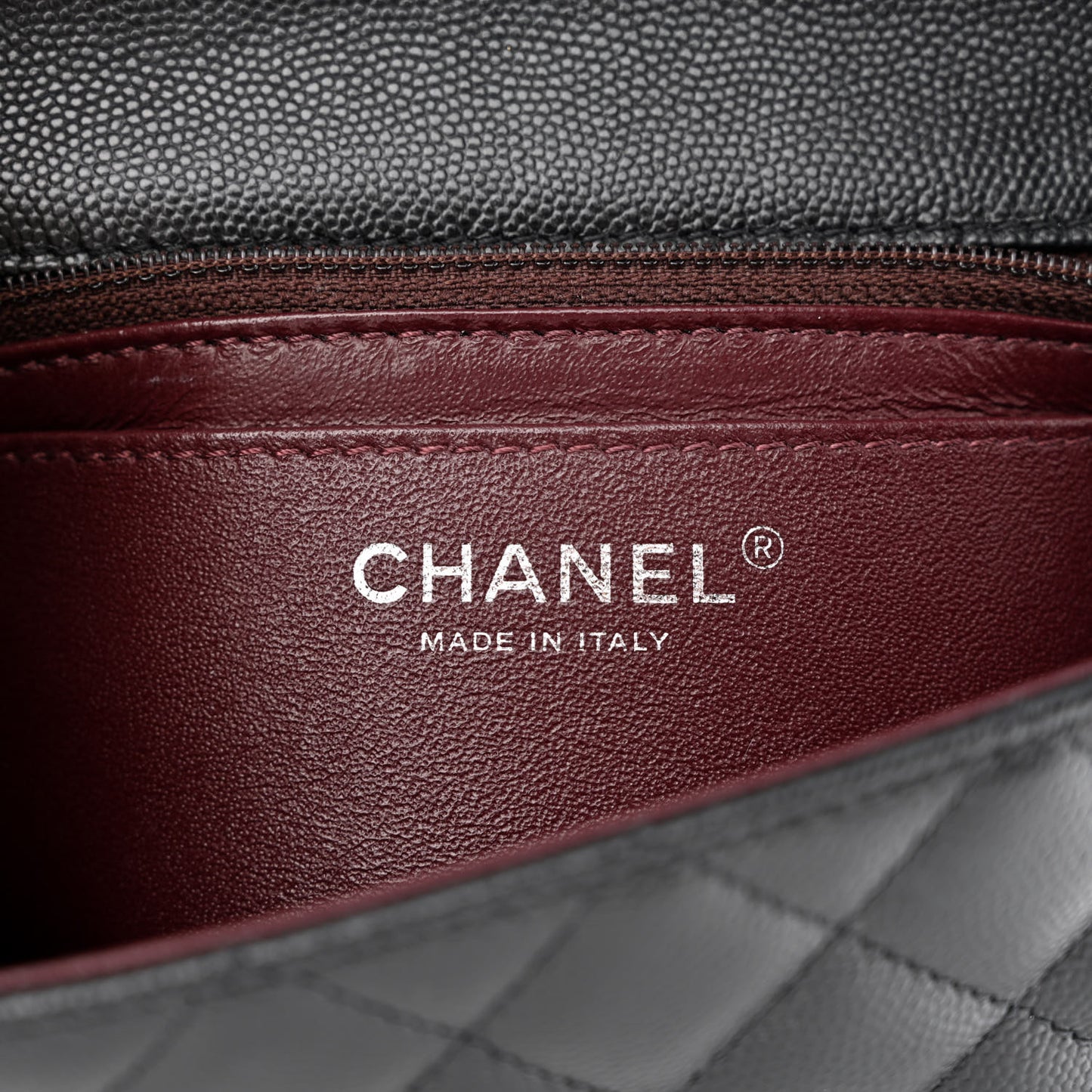 Caviar Quilted Mini Rectangular Flap Black