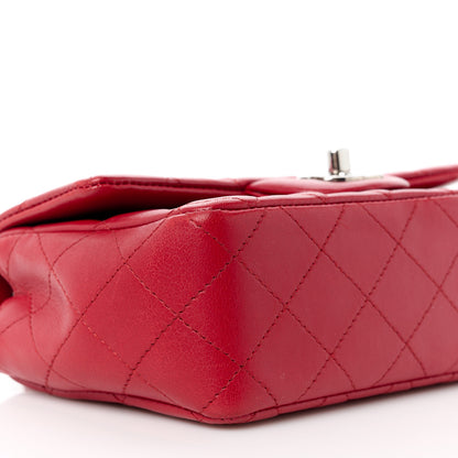 Chanel Lambskin Quilted Mini Rectangular Flap Red 10 of 11
