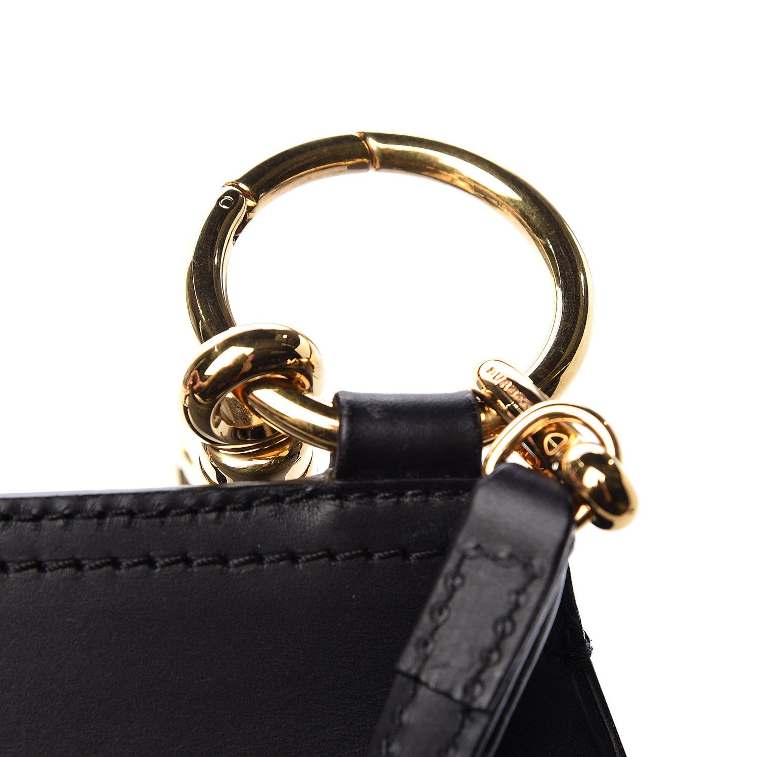 Burberry Calfskin Large Bridle Saddle Bag Black 10 of 11