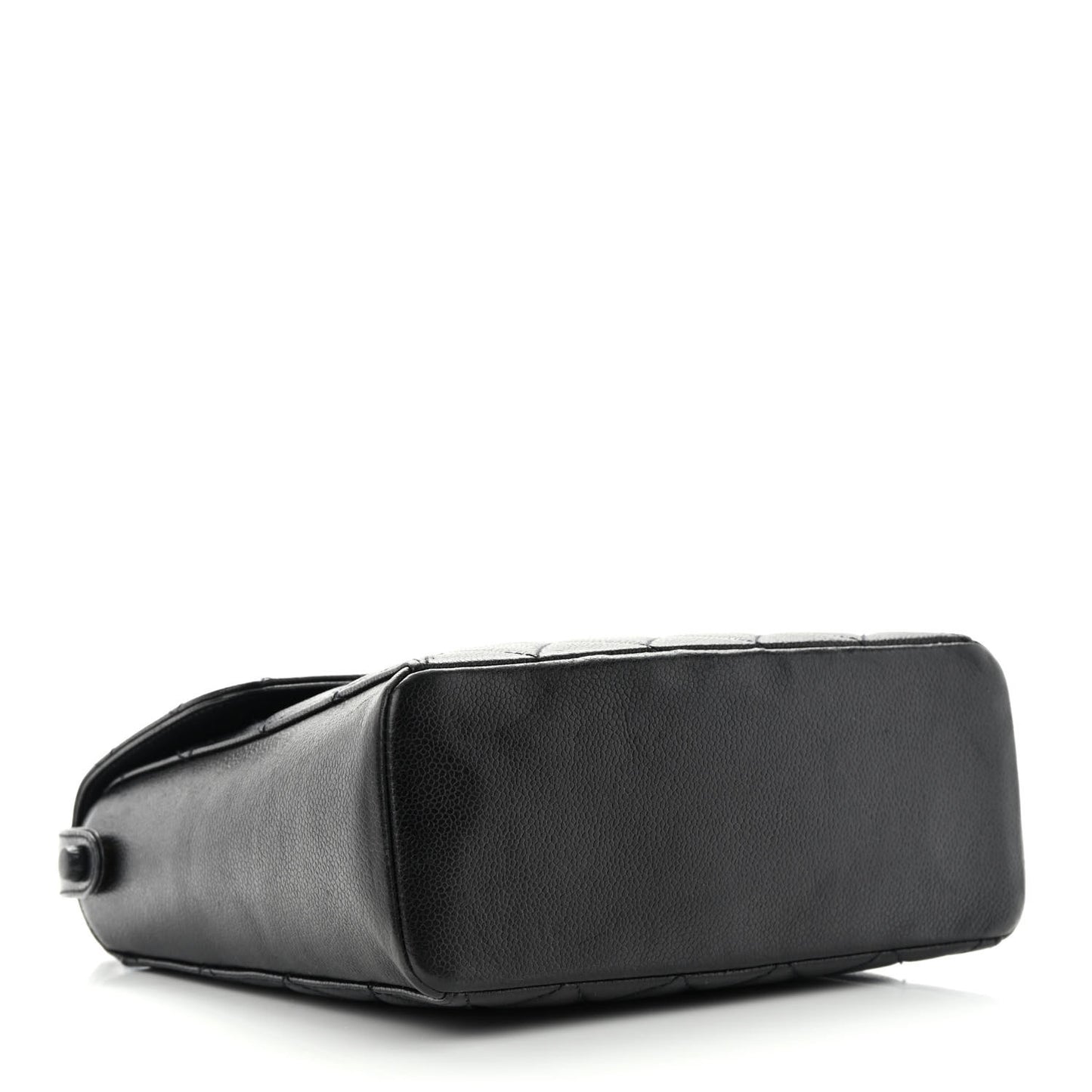 Caviar Quilted Flap Shoulder Bag Black Black