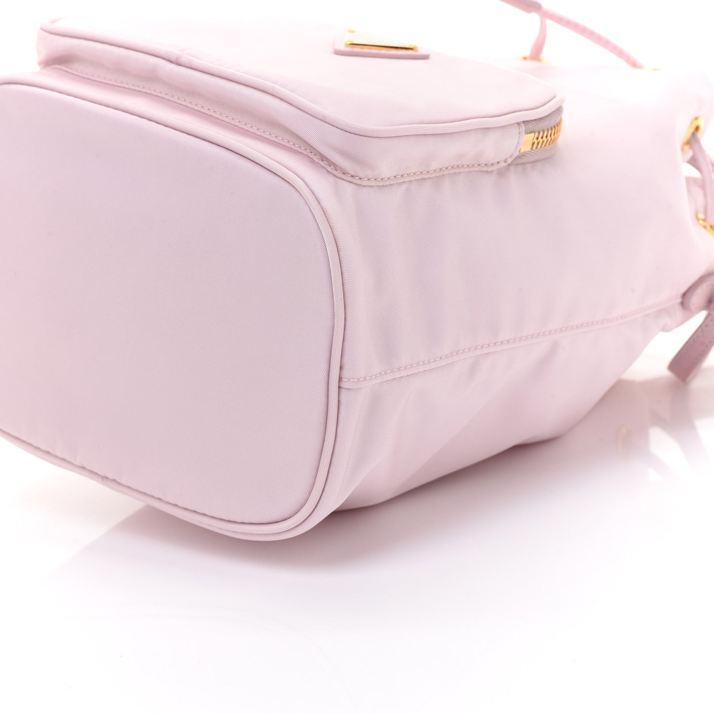 Re-Nylon Saffiano Duet Bucket Crossbody Bag Alabastro