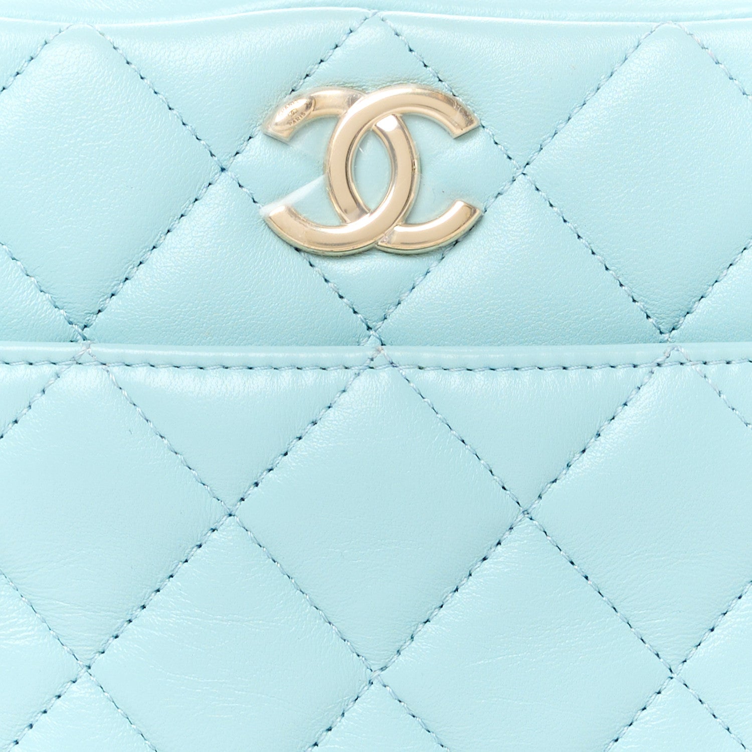 Chanel Lambskin Quilted Small Trendy CC Bowling Bag Light Blue 10 of 12