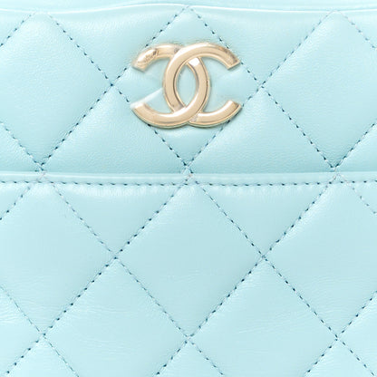 Chanel Lambskin Quilted Small Trendy CC Bowling Bag Light Blue 10 of 12