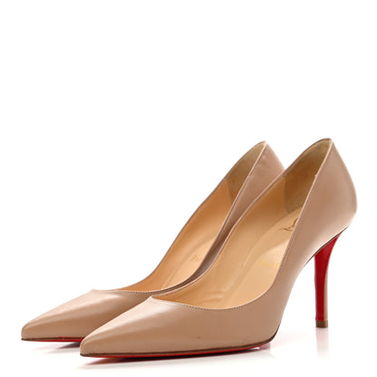 Christian Louboutin Shiny Nappa Apostrophy 85 Pumps 37 Nude 3 of 9
