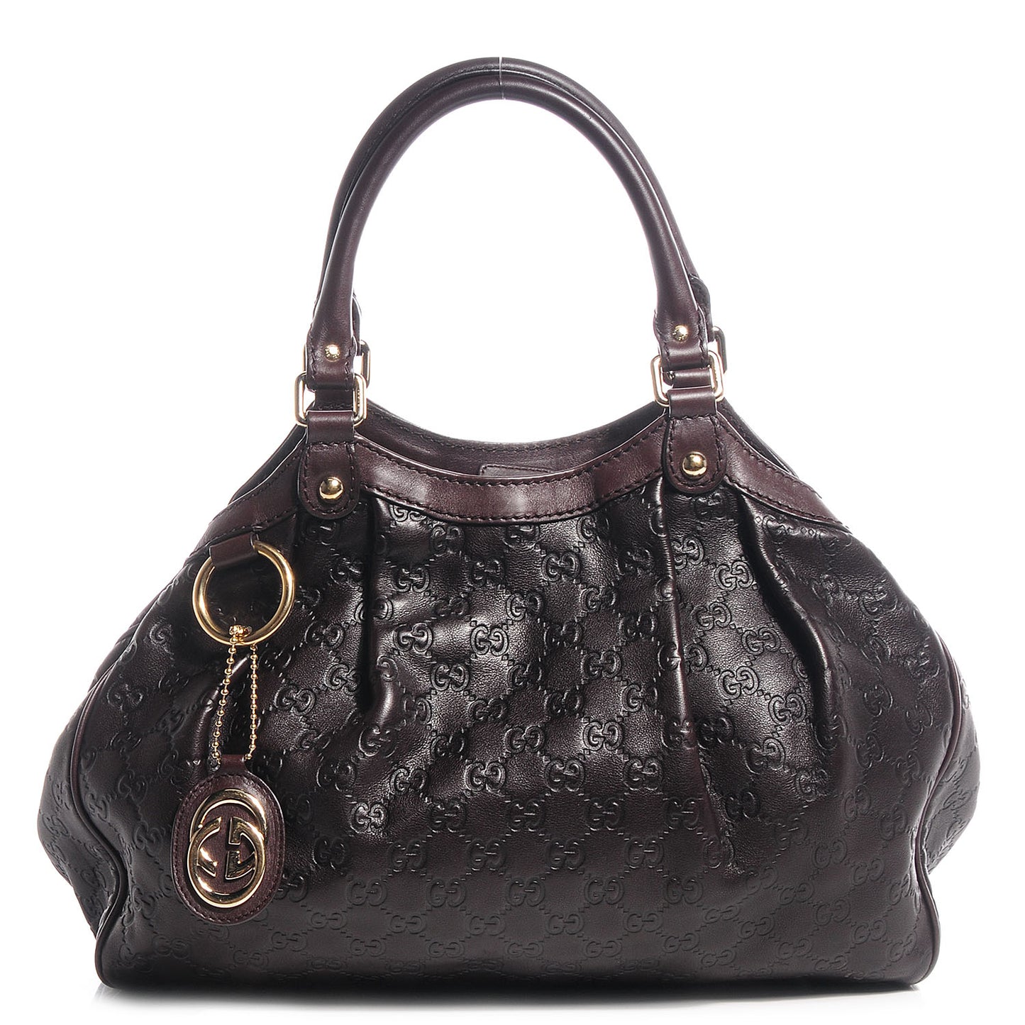 Guccissima Medium Sukey Tote Chocolate