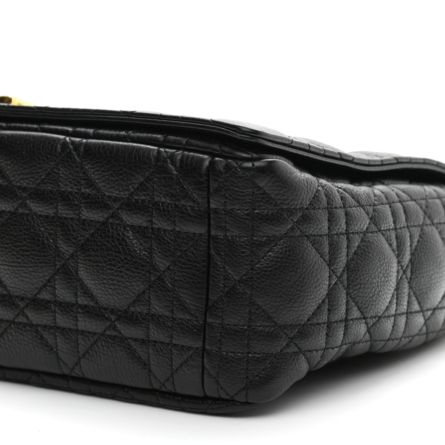 Grained Calfskin Cannage Large Caro Bag Black