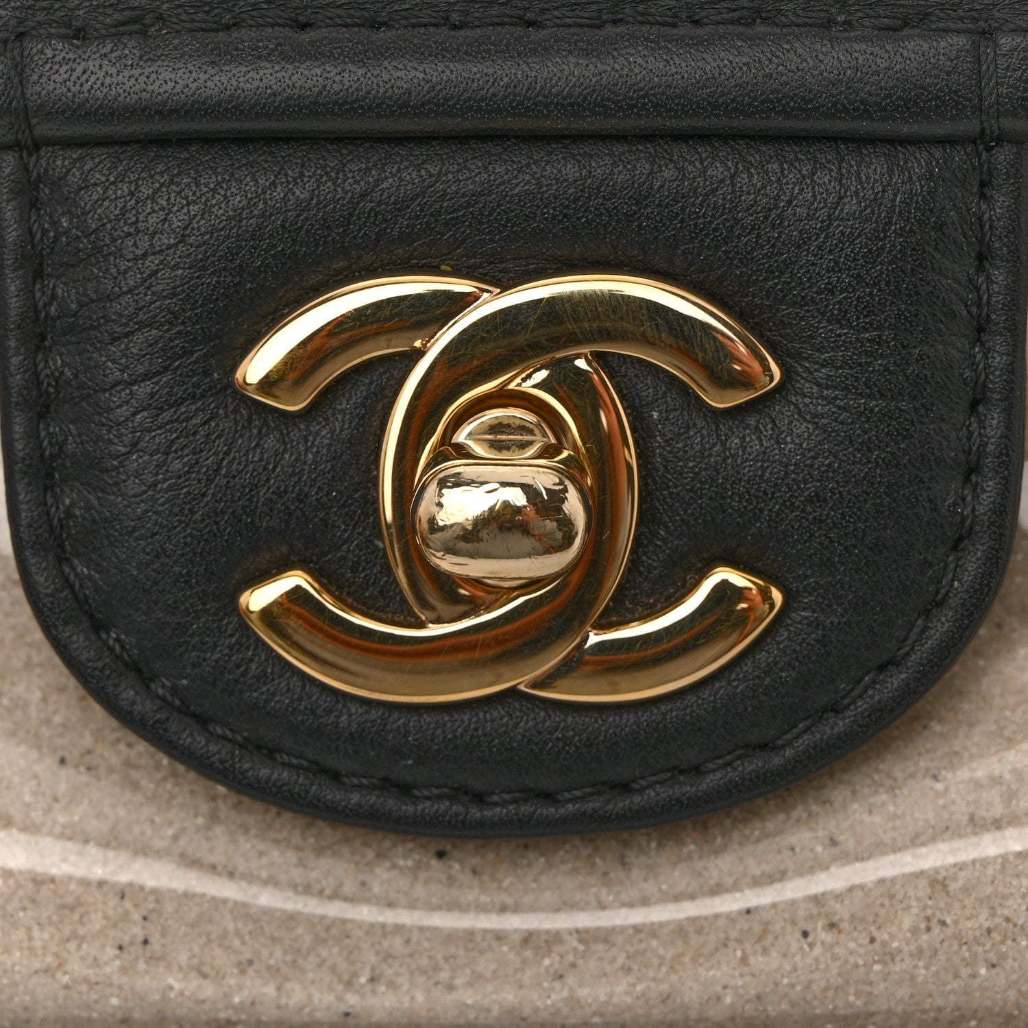 Chanel Lambskin PVC Medium Sand By The Sea Flap Black 11 of 13