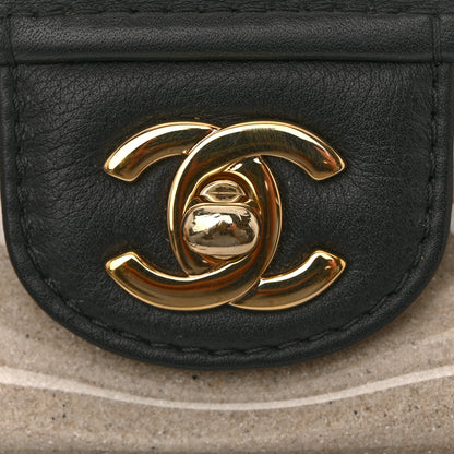 Chanel Lambskin PVC Medium Sand By The Sea Flap Black 11 of 13