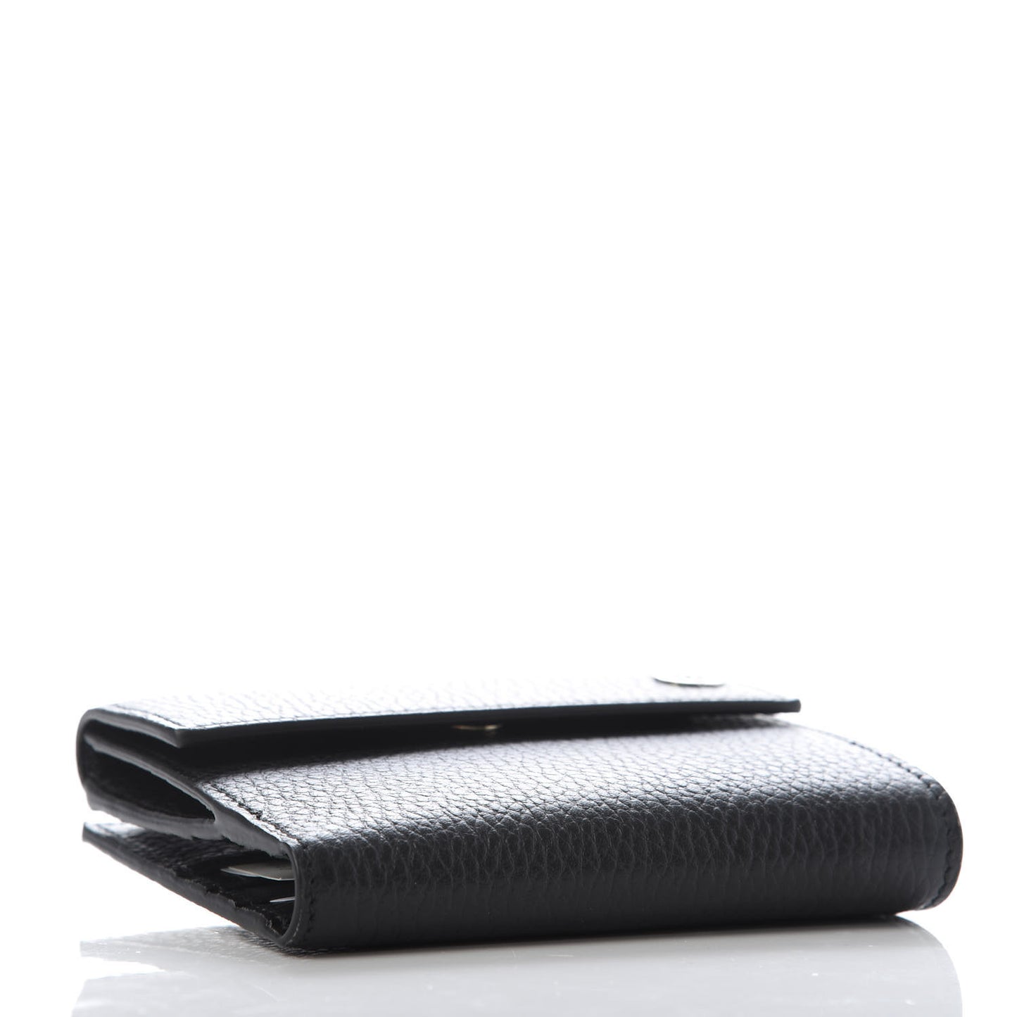 Dollar Calfskin Interlocking G French Wallet Black