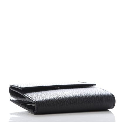 Gucci Dollar Calfskin Interlocking G French Wallet Black 4 of 7