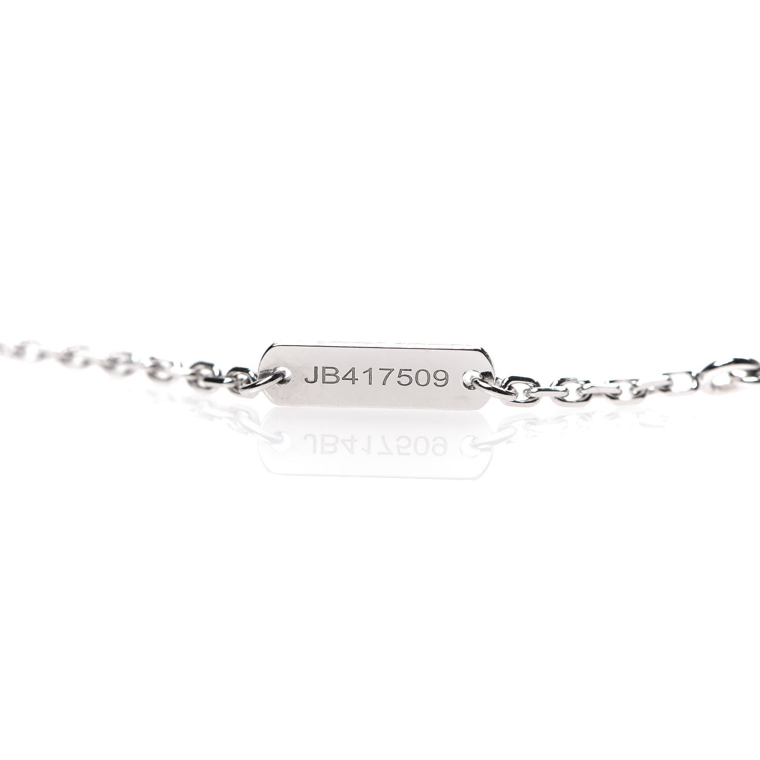 Van Cleef & Arpels 18K White Gold Mother of Pearl Vintage Alhambra Pendant Necklace 5 of 6