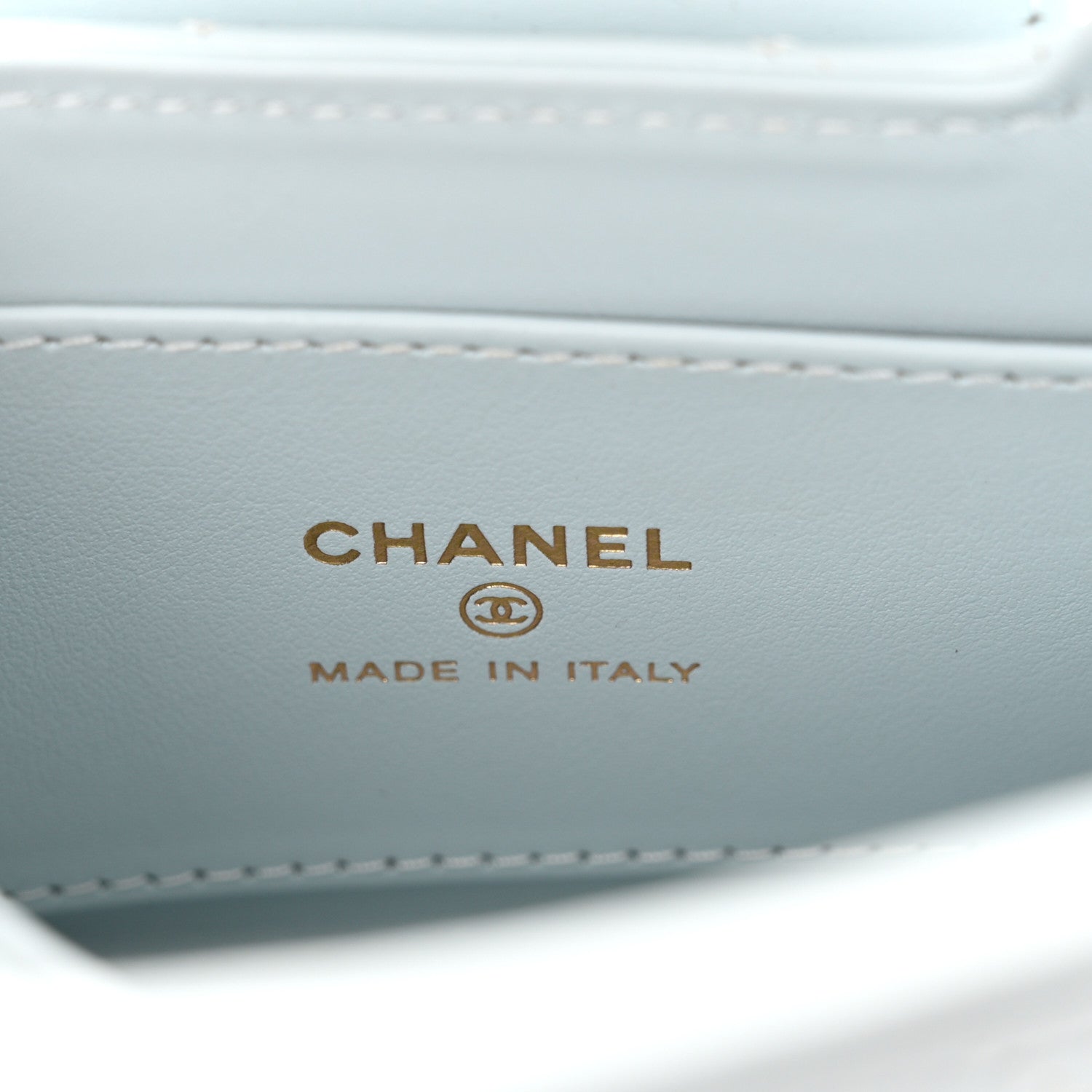 Chanel Shiny Aged Calfskin Quilted Mini Nano Kelly Shopper Light Blue 6 of 10