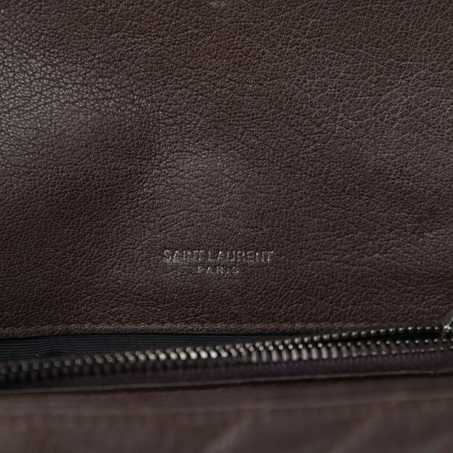 Saint Laurent Calfskin Matelasse Chevron Monogram Medium College Bag Faggio 7 of 11