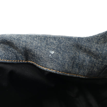 Saint Laurent Denim Quilted Medium Loulou Puffer Monogram Chain Satchel Blue Cinnamon 12 of 12