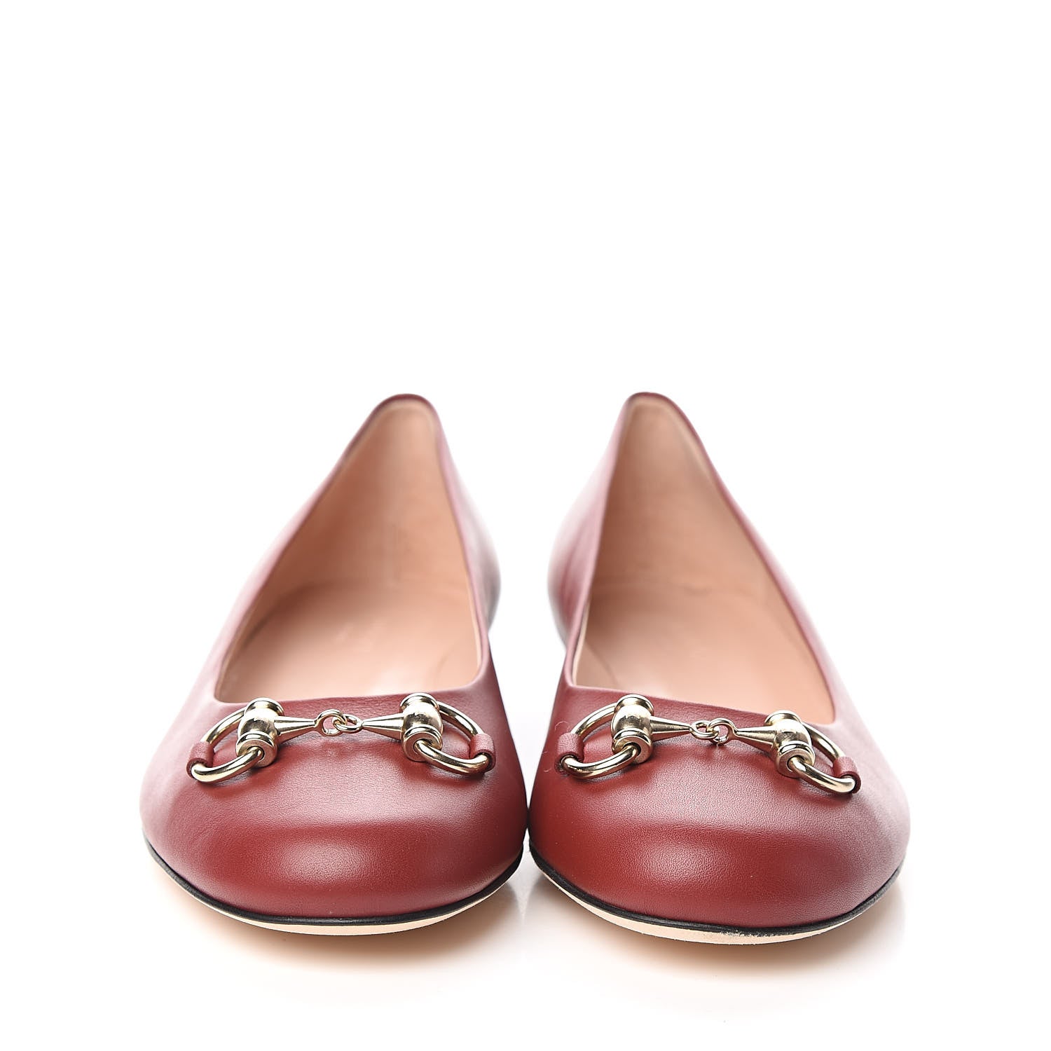 Gucci Calfskin Horsebit Ballerina Flats 36 Red 2 of 9