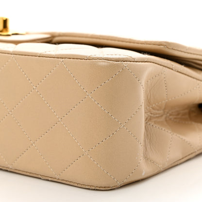 Chanel Lambskin Quilted Small Double Flap Beige 9 of 10