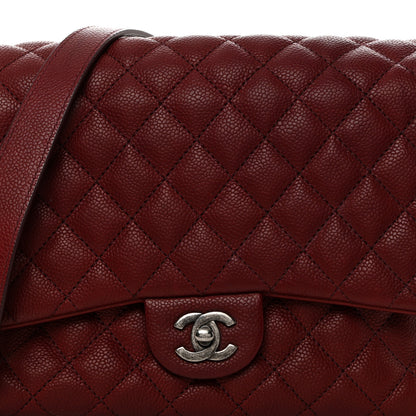 Chanel Caviar Quilted Medium Rock In Rome Single Flap Burgundy 8 of 10