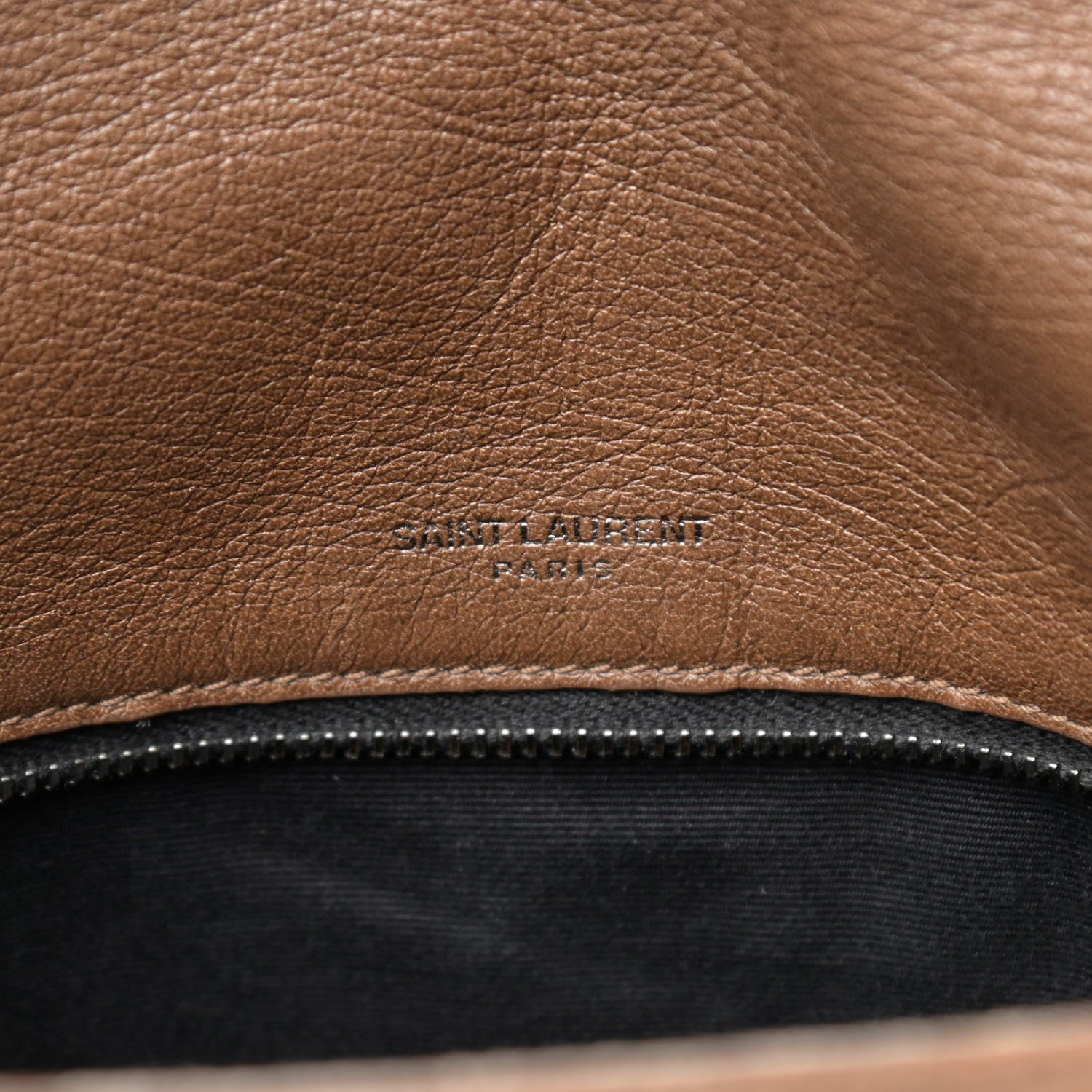 Saint Laurent Crinkled Calfskin Matelasse Monogram Medium Niki Chain Satchel Tan Brown 6 of 15