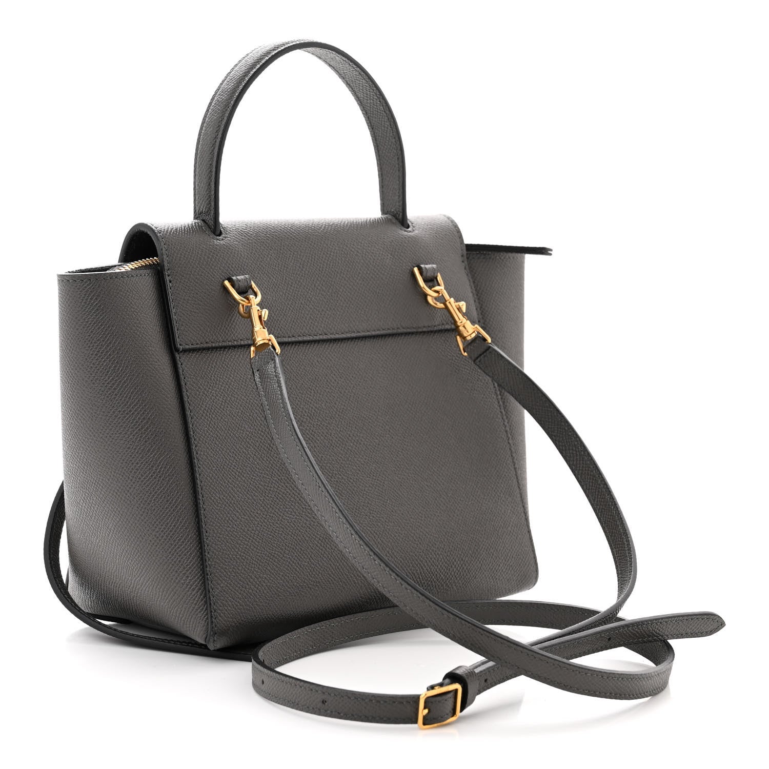 Celine Grained Calfskin Nano Belt Bag Grey 3 of 10