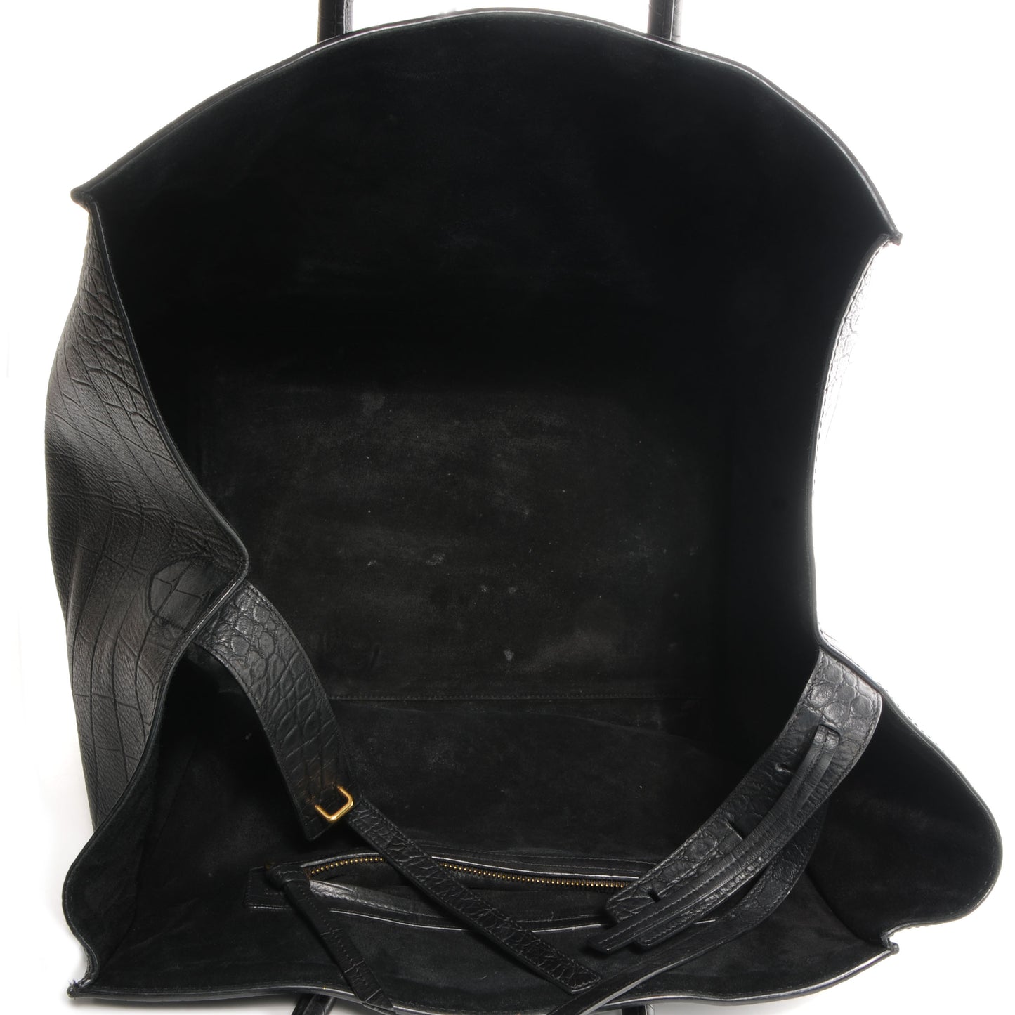 Stamped Crocodile Large Phantom Luggage Black
