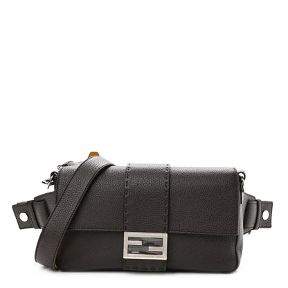 Fendi Calfskin Romano Selleria Belt Baguette Bag Ebano 1 of 11