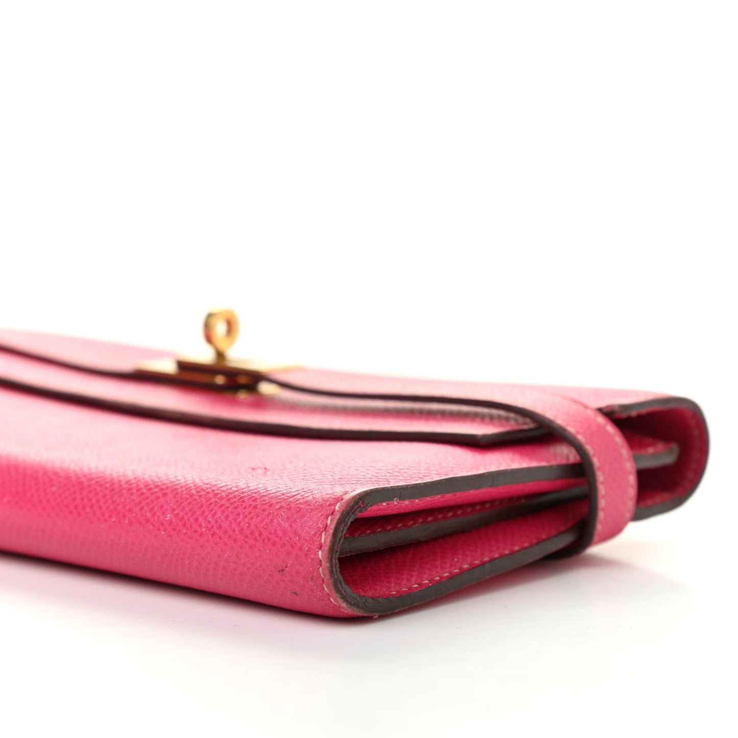 Epsom Kelly Longue Wallet Rose Tyrien