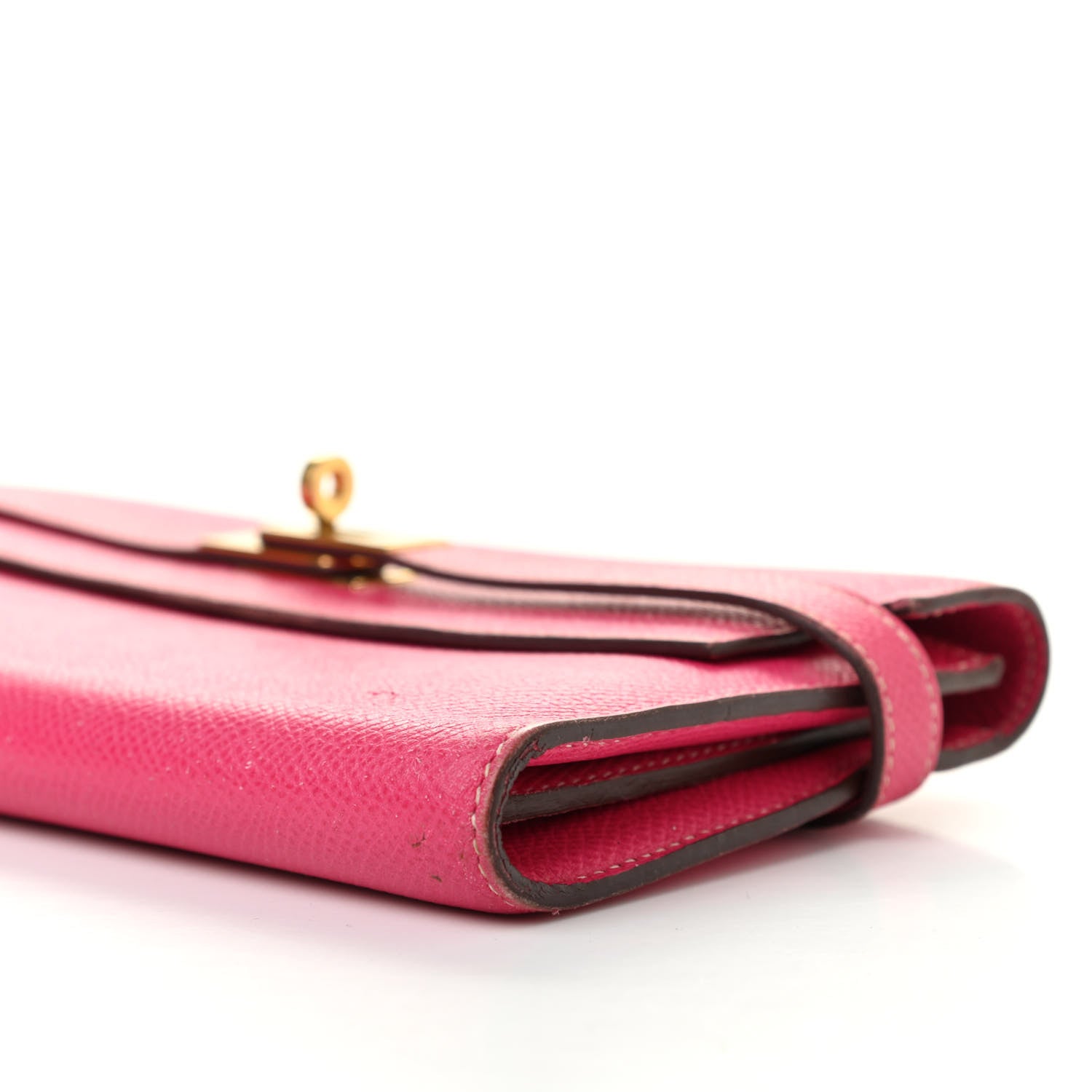 Hermes Epsom Kelly Longue Wallet Rose Tyrien 10 of 21
