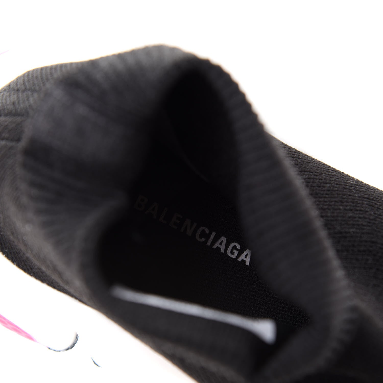 Balenciaga Neoprene Knit Womens Speed Sneakers 36 Black Pink 9 of 10
