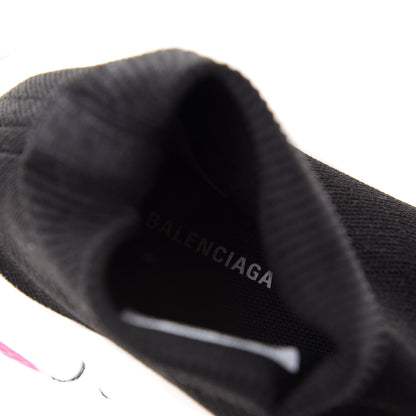 Balenciaga Neoprene Knit Womens Speed Sneakers 36 Black Pink 9 of 10