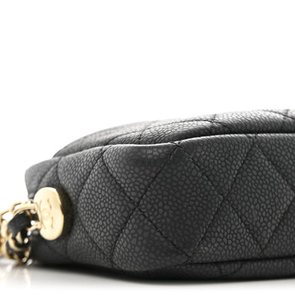 Chanel Iridescent Caviar Quilted Mini Coco Tassel Camera Case Black 9 of 10