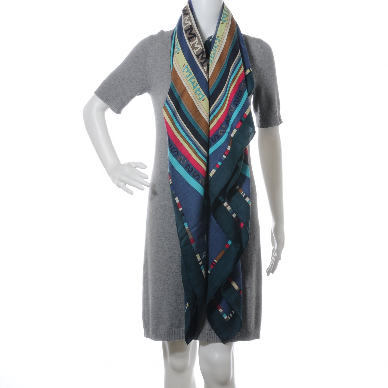Hermes Silk Cashmere Tohu Bohu Shawl 140 3 of 7