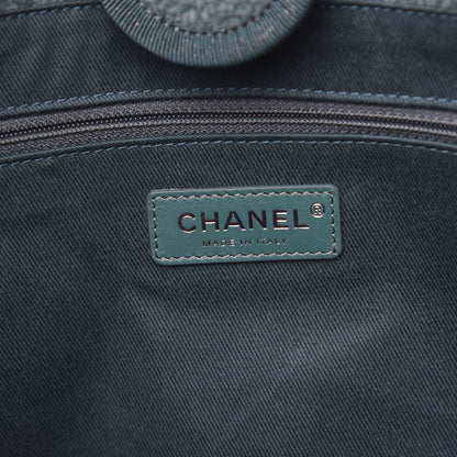 Chanel Lurex Boucle Small Deauville Tote Turquoise 5 of 9