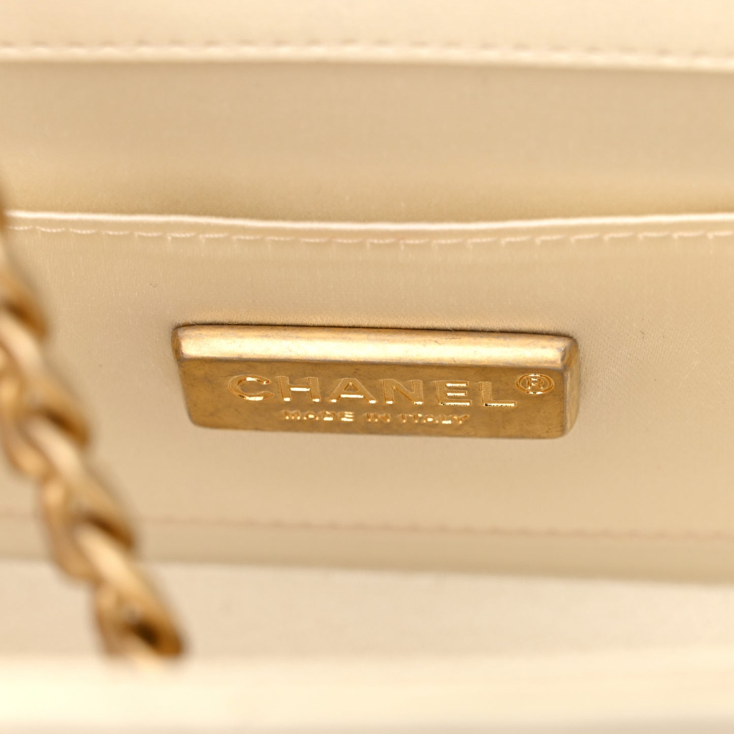 Lambskin Quilted Evening By The Sea Clutch White