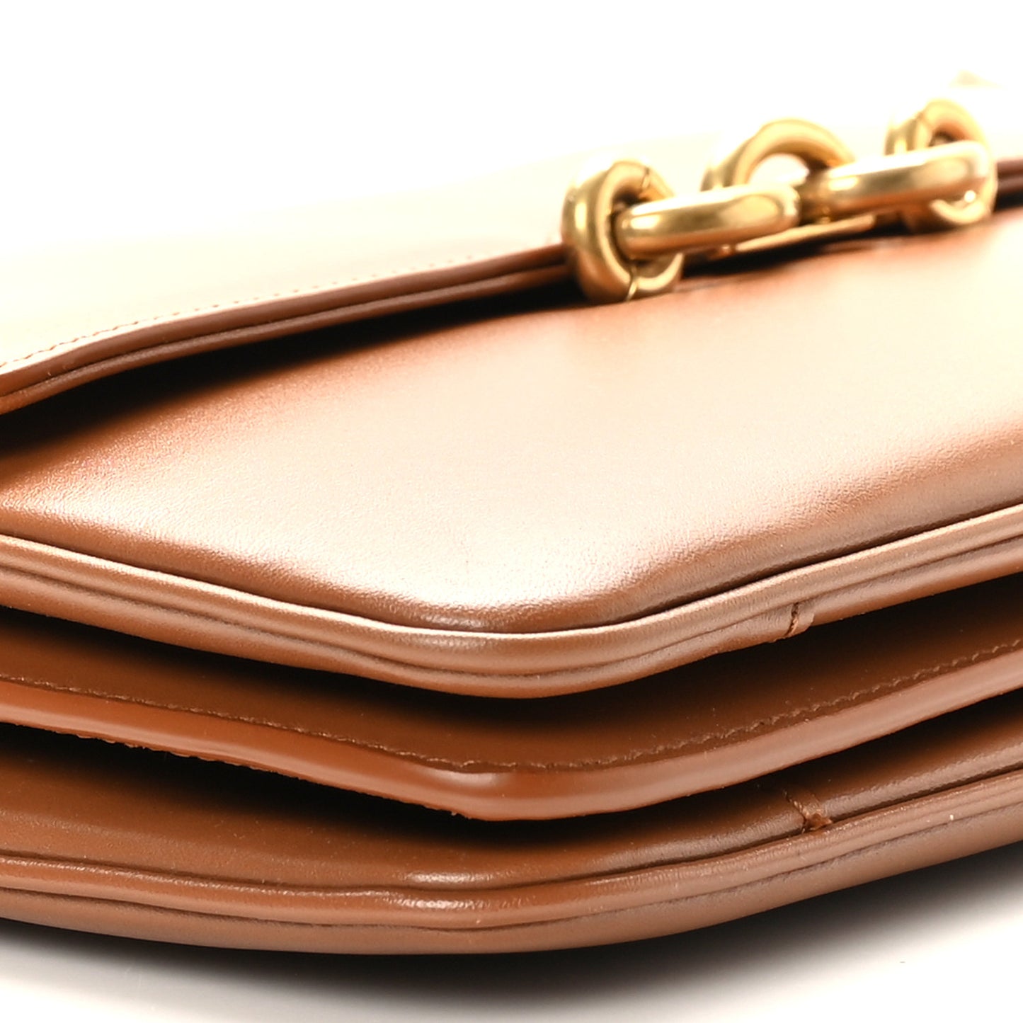 Smooth Calfskin Le Maillon Satchel Brown