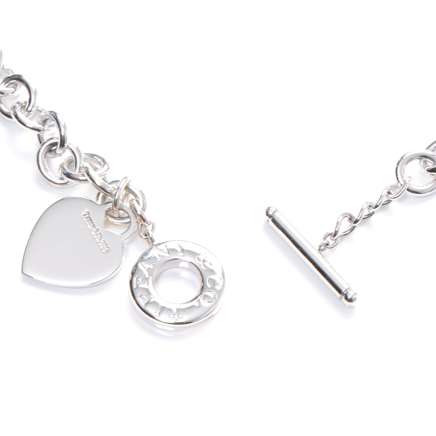 Tiffany Sterling Silver Heart Tag Toggle Necklace 4 of 5