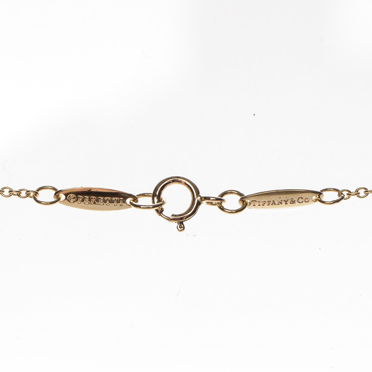 18K Yellow Gold Elsa Peretti Small Open Heart Pendant Necklace