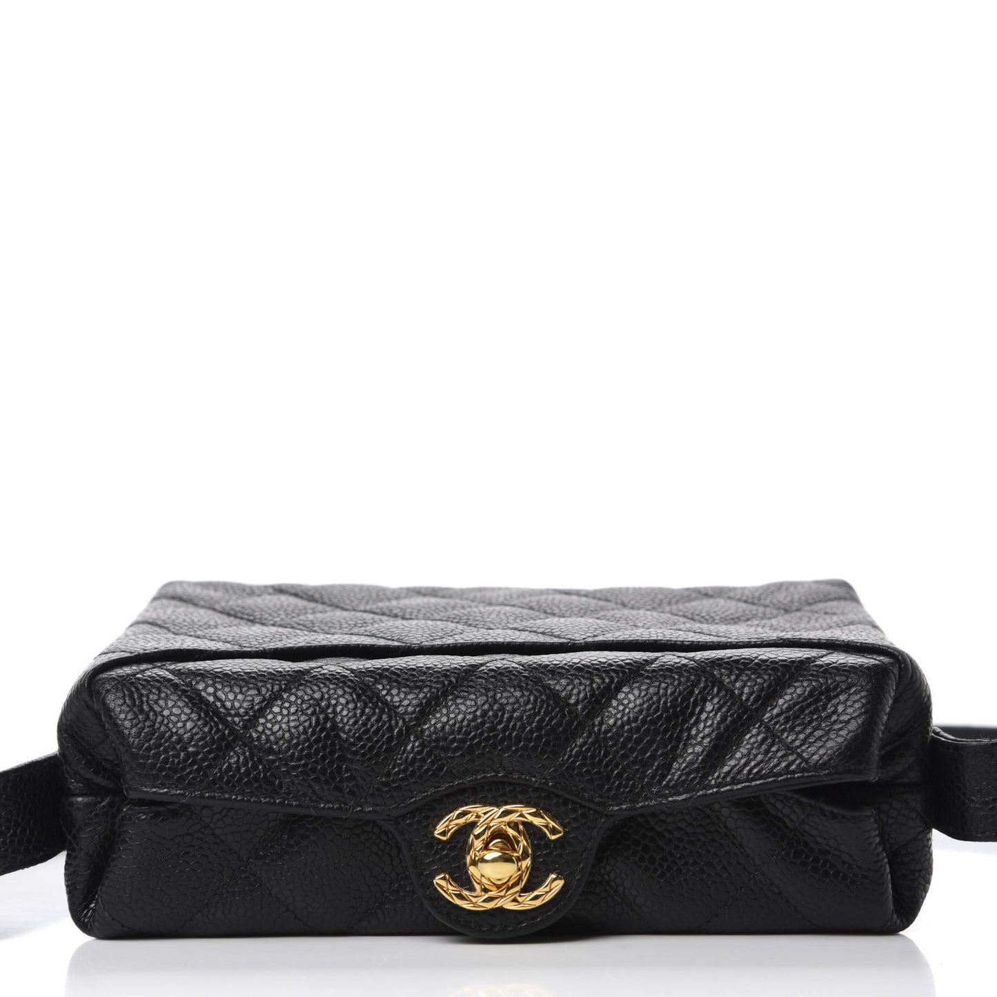 Caviar Quilted Camera Case Black